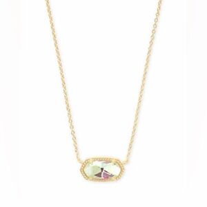 Kendra Scott Elisa Gold Pendant Necklace in Dichroic Glass